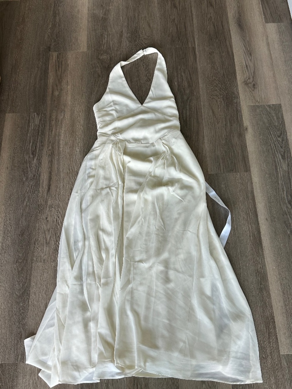 ISADORA HALTER MIDI DRESS / IVORY